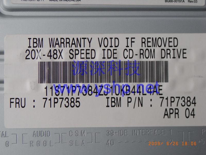 上海源深科技 上海 IBM xSeries 235服务器光驱 IBM X235 服务器光驱 IDE CD-ROM 71P7385 71P7384 高清图片