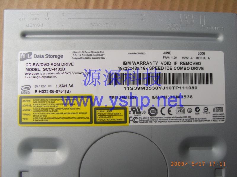 上海源深科技 上海 IBM 服务器DVD光驱 康宝光驱 IBM CD-RW DVD-ROM 光驱 39M3538 39M3539 高清图片