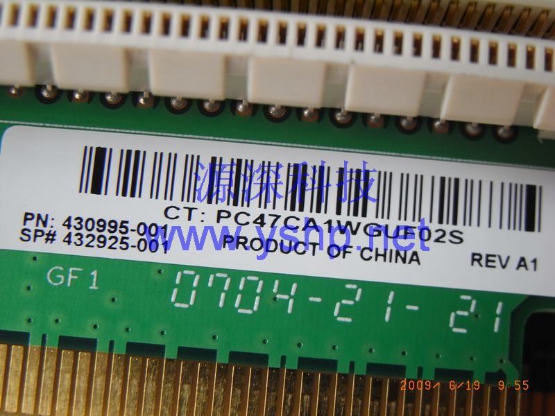 上海源深科技 上海 HP ProLiant DL320G5服务器转接槽 HP DL320 G5 PCI-E PCI-X 转接槽 430995-001  432931-001 高清图片