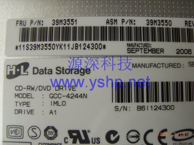 上海源深科技 上海 IBM X346服务器光驱 X346 DVD刻录光驱 CD-RW 光驱 39M3551 39M3550 高清图片