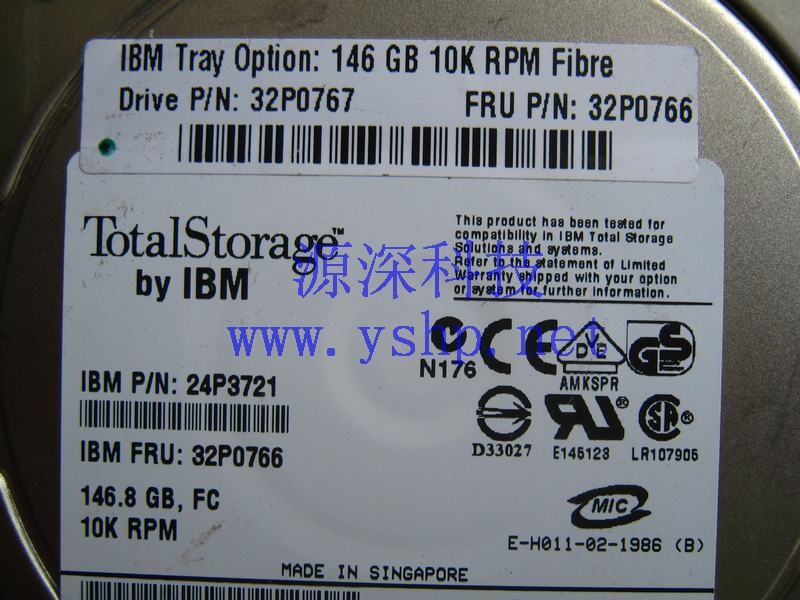 上海源深科技 上海 IBM 原装 146G 10K FC 光纤硬盘 32P0767 32P0766 24P3721 高清图片