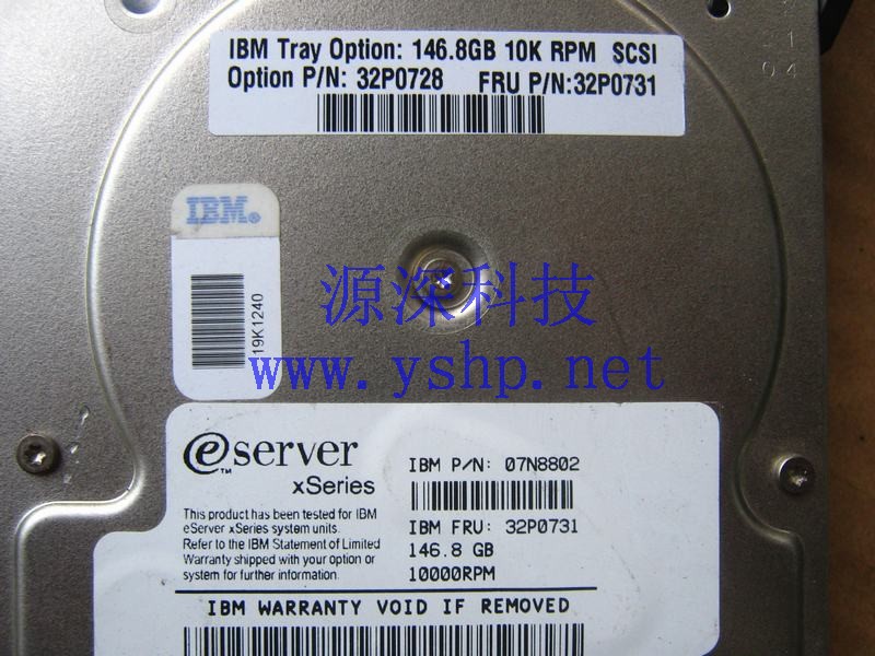上海源深科技 上海 IBM 服务器 硬盘 146G SCSI硬盘 10K 32P0728 32P0731 高清图片