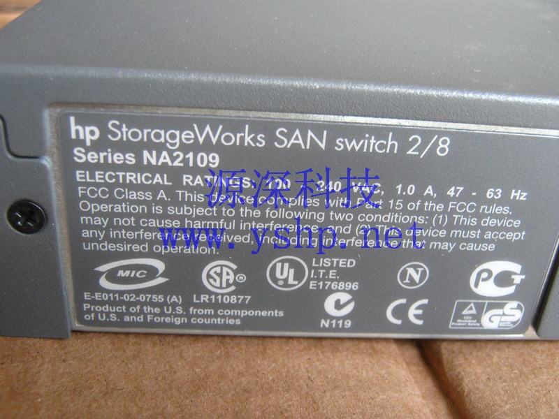 上海源深科技 上海 HP StorageWorks SAN switch 2/8 光纤交换机 NA2109 322120-B21 高清图片