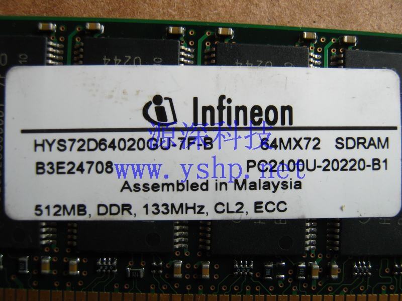 上海源深科技 上海 Infineon 英飞凌 HYS72D64020GU 512M DDR 266 PC2100U 内存 高清图片