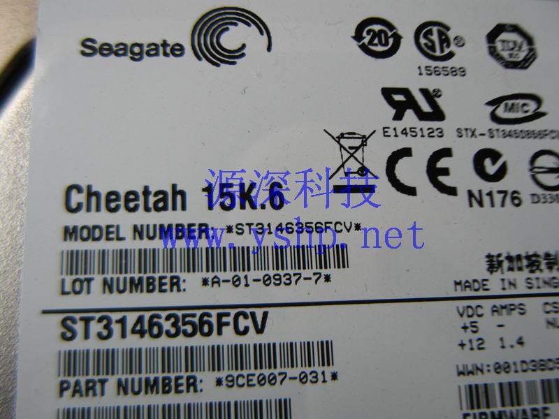 上海源深科技 上海 EMC 原装 CX700 146G FC 光纤 硬盘 ST3146356FCV 15K.6 005048847 高清图片