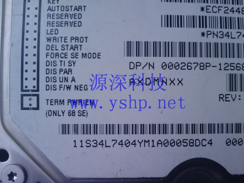 上海源深科技 上海 IBM 原装 DMVS COMP IEC-950 18.2 18G SCSI硬盘 34L7404 高清图片