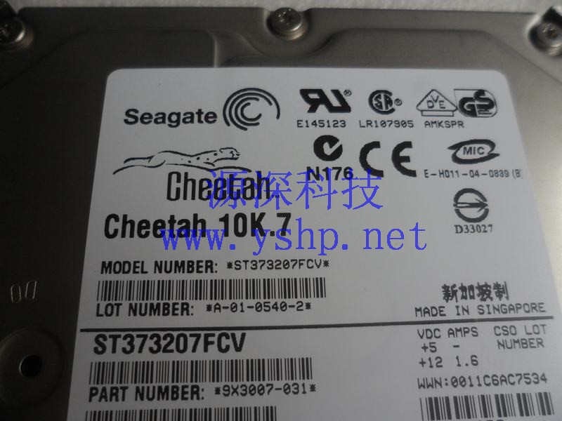 上海源深科技 上海 EMC 存储 73G 10K.7 FC光纤硬盘 ST373207FCV 9X3007-031 005048530 高清图片