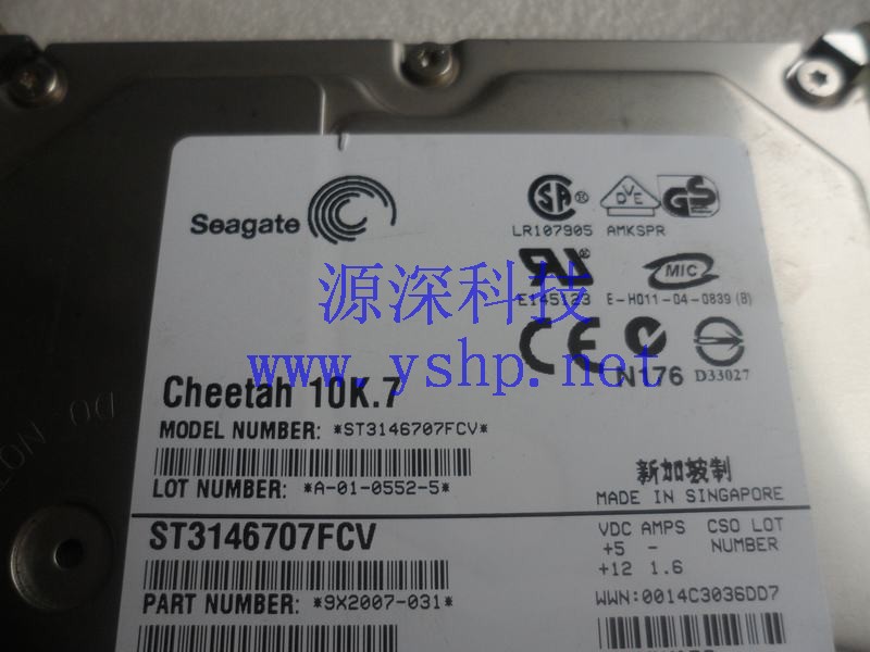 上海源深科技 上海 EMC 存储 146G 10K.7 FC光纤硬盘 ST3146707FCV 9X2007-031 005048563 高清图片