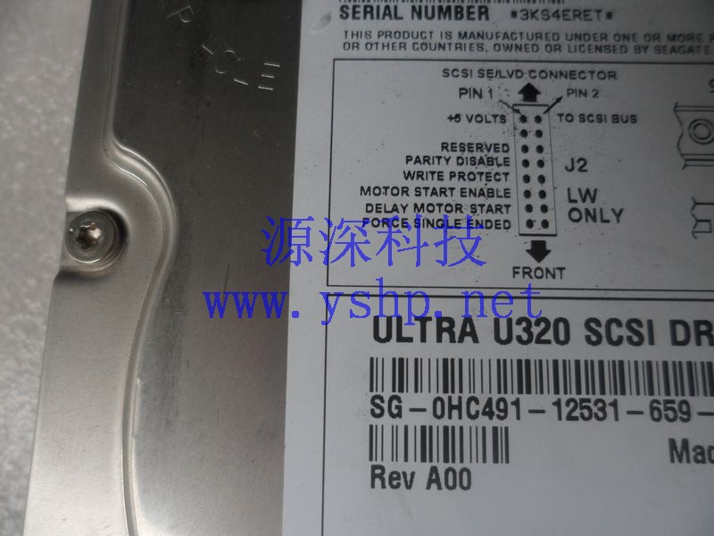 上海源深科技 上海 DELL 原装 146G SCSI 服务器 68针 10K.7 硬盘 ST3146707LW HC491 高清图片