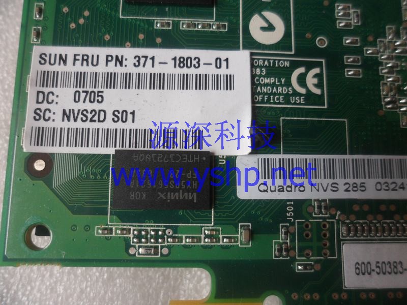 上海源深科技 上海 SUN Ultra40 U40 工作站显卡 PCIE Quadro NVS285 371-1803-01 高清图片