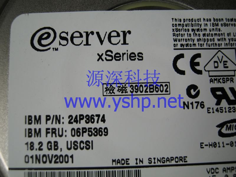 上海源深科技 上海 IBM 服务器 原装 18.2G SCSI硬盘 24P3674 06P5369 高清图片