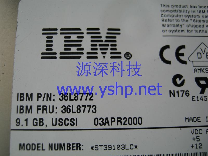 上海源深科技 上海 IBM 原装 服务器SCSI硬盘 9.1G 36L8772 36L8773 高清图片
