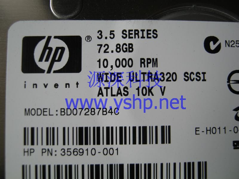 上海源深科技 上海 HP 原装 服务器 72g 72.8G SCSI硬盘 356910-001 高清图片