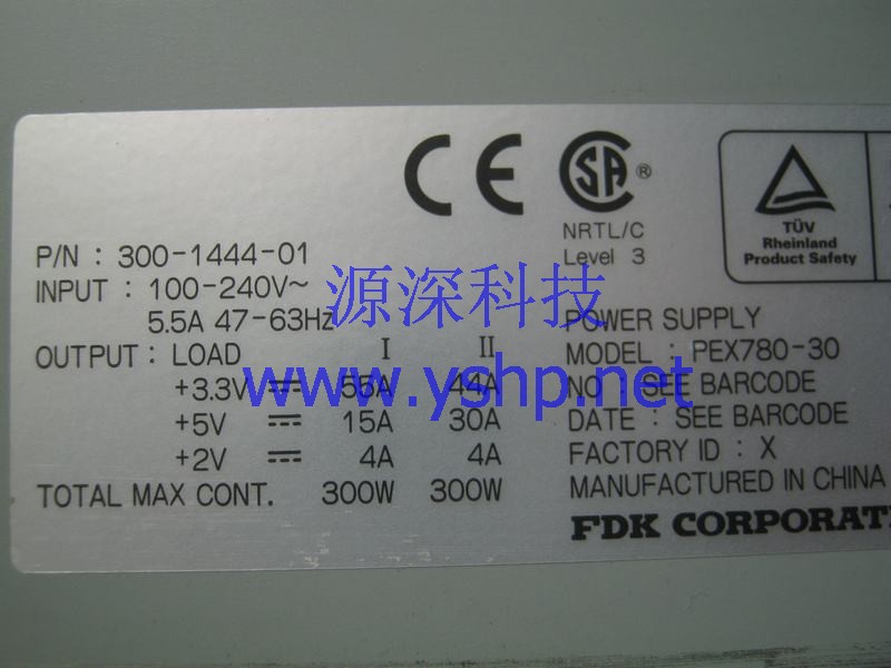 上海源深科技 上海 SUN EnterPrise E3500 小型机电源 300-1444 PEX780-30 高清图片