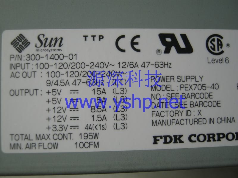 上海源深科技 上海 SUN Enterprise E3500 小型机 电源 300-1400 PEX705-40 高清图片