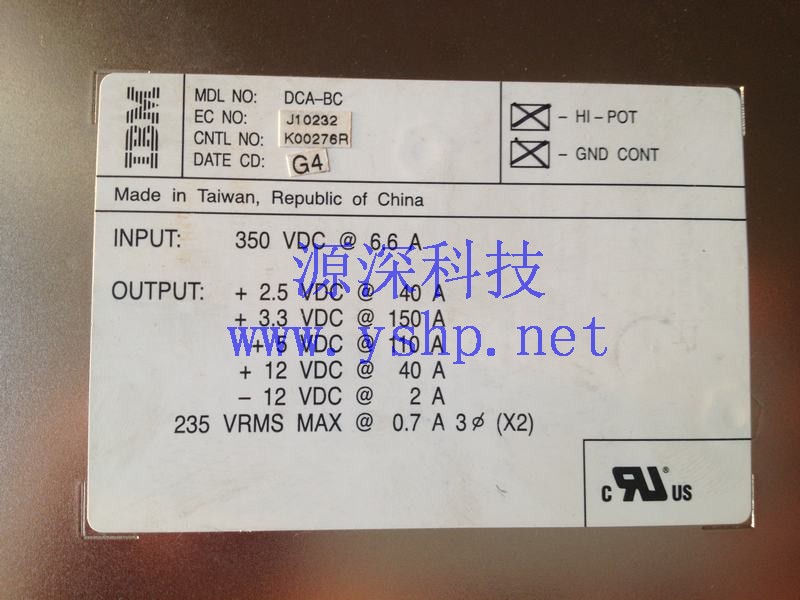 上海源深科技 上海 IBM 6172 P670 P690 DCA 电源 DCA-BC 11P3582 高清图片