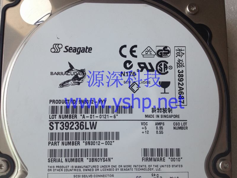 上海源深科技 上海 希捷 ST39236LW 9.2G 68针 SCSI硬盘 9N3012-002 高清图片
