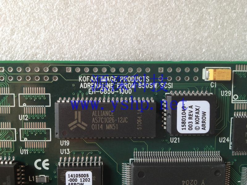 上海源深科技 上海 KOFAX ADRENALINE EPROM 850SW SCSI CARD EH-850-1000 13000204-002 REV A1 高清图片
