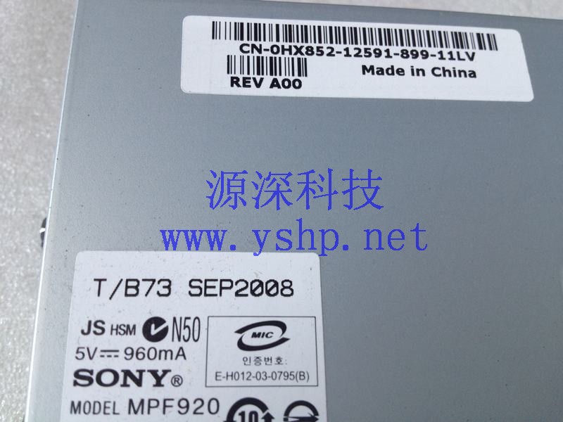 上海源深科技 上海 DELL PowerEdge T300服务器软驱 HX852 MPF920 高清图片