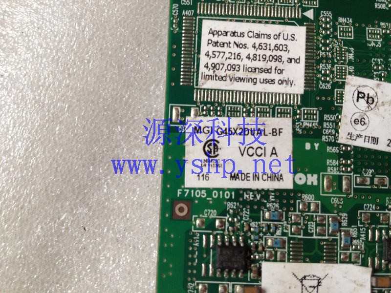 上海源深科技 上海 MATROX 双屏显卡 MGI G45X2DUAL-BF F7105_0101 REV.E 高清图片