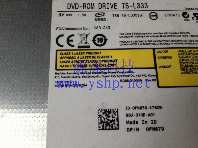 上海源深科技 上海 DELL PowerEdge服务器DVD光驱 SATA接口 TS-L333 FN679 高清图片