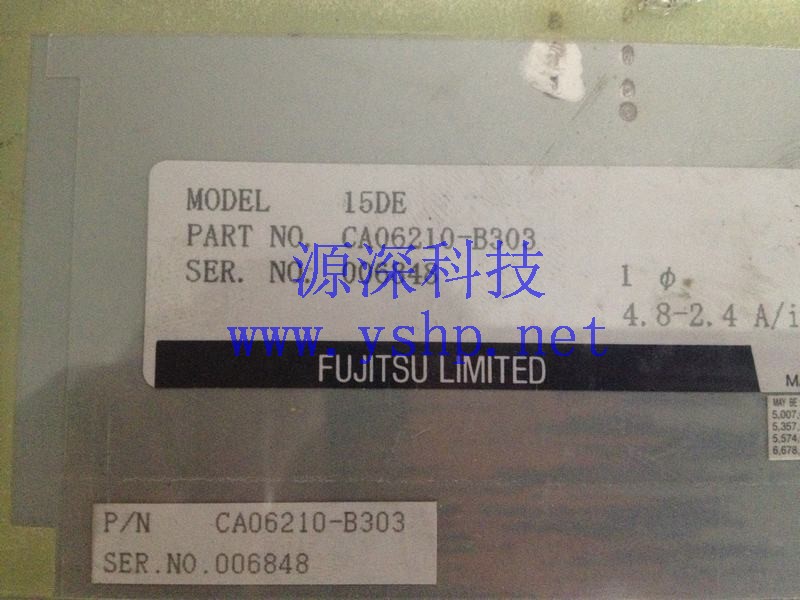 上海源深科技 上海 Fujitsu 15DE磁盘阵列柜 CA06210-B303 可安装15个FC硬盘 高清图片