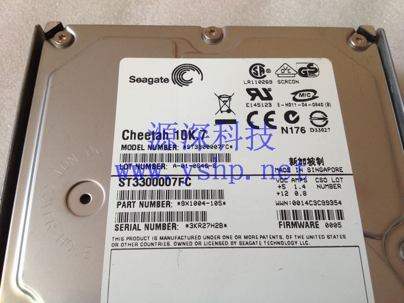 上海源深科技 上海 SGI DISCREET 300G FC光纤硬盘 10K.7 ST3300007FC 高清图片