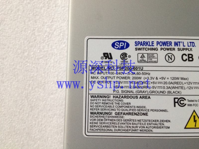 上海源深科技 上海 工业设备 服务器 网络设备 SPI FSP200-601U 电源 高清图片