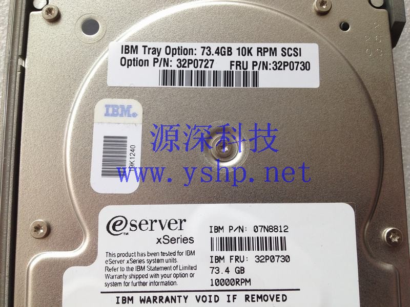 上海源深科技 上海 IBM 服务器硬盘 73G SCSI 10K 32P0730 32P0727 07N8812 高清图片