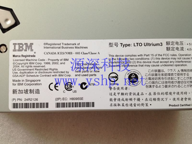 上海源深科技 上海 IBM LTO3 全高内置磁带机 24R2126 25R0023 23R4806 高清图片