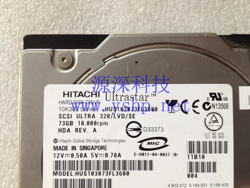 上海源深科技 上海 HITACHI 73G SCSI 10K 68针 ULTRA320硬盘 HUS103073FL3600 高清图片