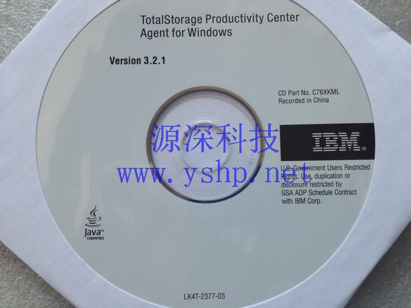 上海源深科技 IBM Totalstorage productivity center agent for windows version 3.2.1 c76xkml lk4t-2377-03 高清图片