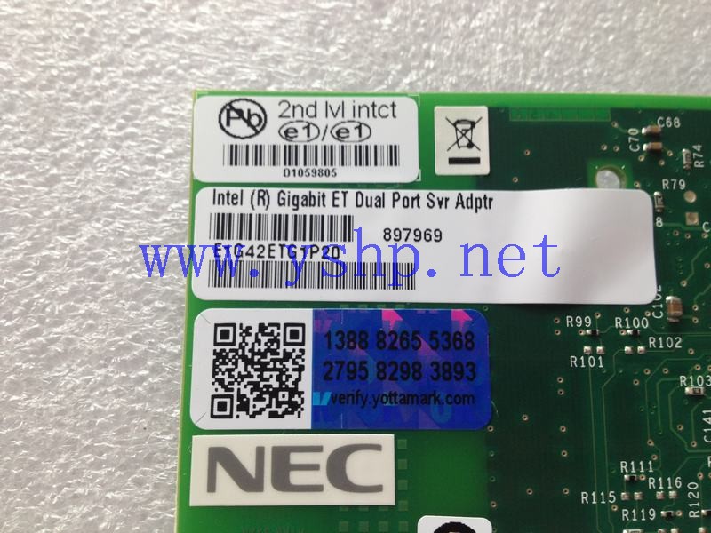 上海源深科技 上海 NEC Intel Gigabit ET Dual Port Svr Adptr 双口PCIE千兆网卡 高清图片