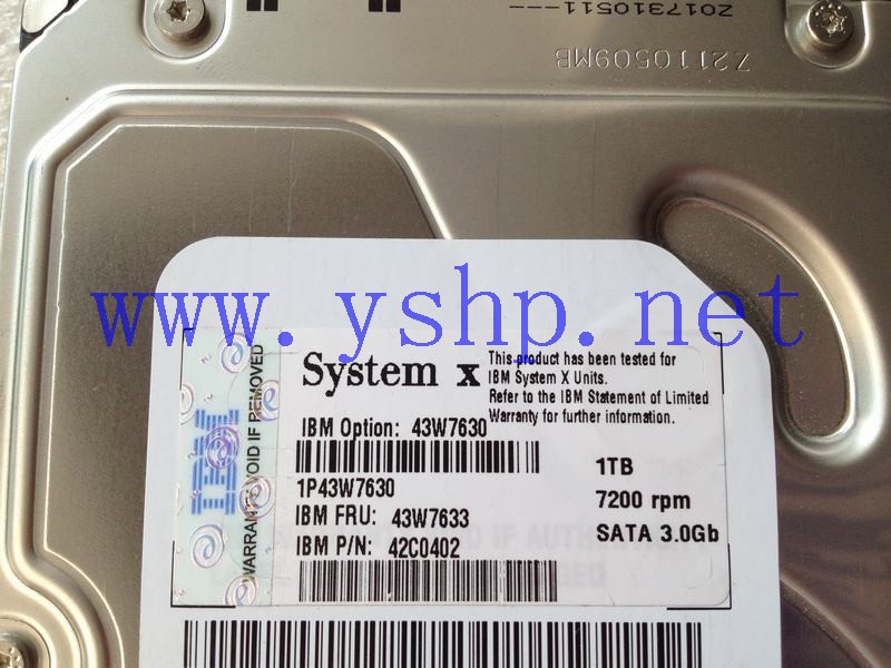 上海源深科技 上海 IBM 1TB 7.2K SATA 硬盘 43W7633 42C0402 43W7630 高清图片