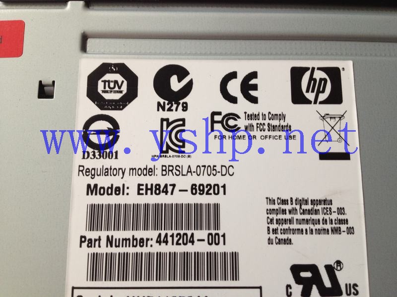上海源深科技 上海 HP StorageWorks Ultrium 920 SAS LTO3 内置磁带机 BRSLA-0705-DC EH847-69201 441204-001 高清图片