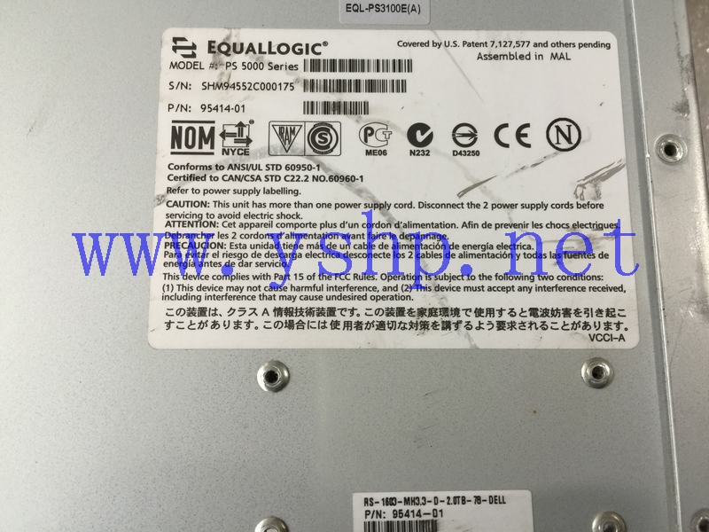 上海源深科技 上海 DELL EQUALLOGIC PS5000存储 双电双控 95414-01 RS-1603-MH3.3-D-2.0TB-78-DELL 高清图片