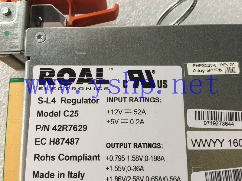 上海源深科技 上海 IBM 9117-570 P570小型机稳压模块 VRM S-L4 Regulator C25 42R7629 RHPSC25-6 REV.00 高清图片