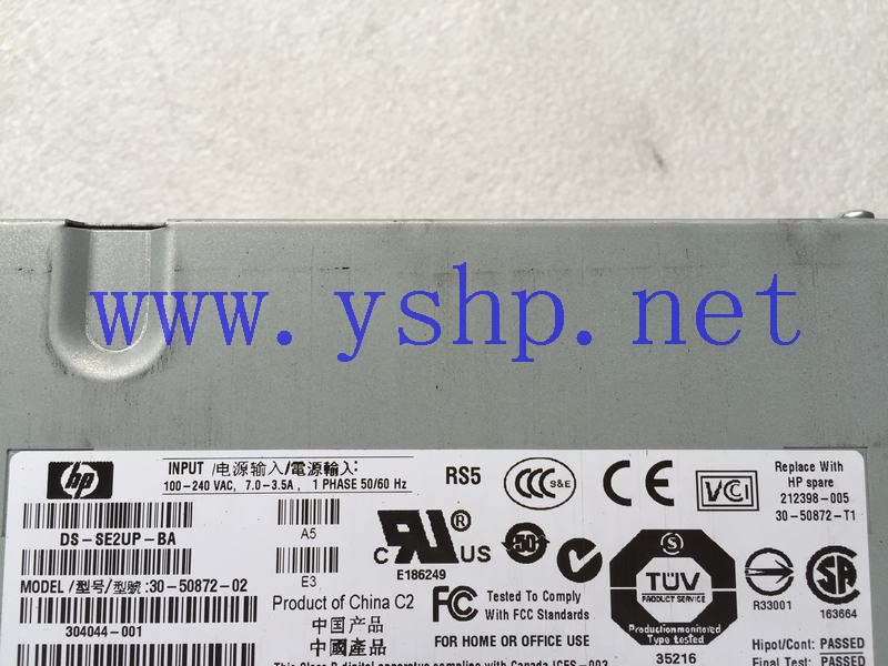 上海源深科技 上海 HP 磁盘阵列柜 电源 DS-SE2UP-BA 30-50872-02 304044-001 高清图片