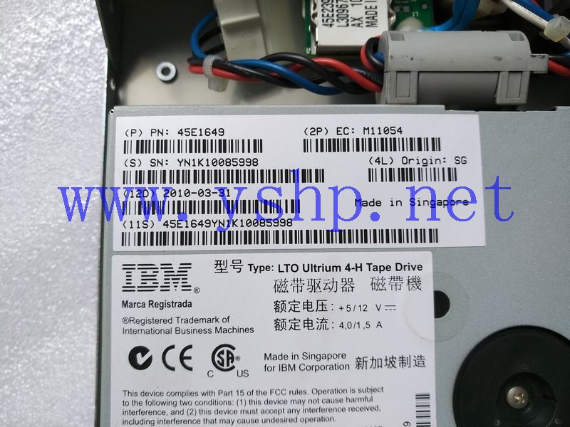 上海源深科技 IBM LTO-4内置磁带机 LTO Ultrium 4-H Tape Drive 45E1649 高清图片