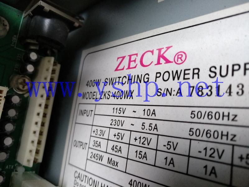 上海源深科技 工业设备工控机电源 ZECK ZKS-400WX 高清图片
