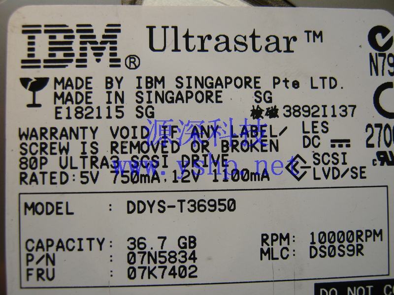 上海源深科技 Shanghai   IBM  original  36.4G 36G 阵列柜 SCSI Hard disk   4FYB5979 DDYS-T36950 高清图片