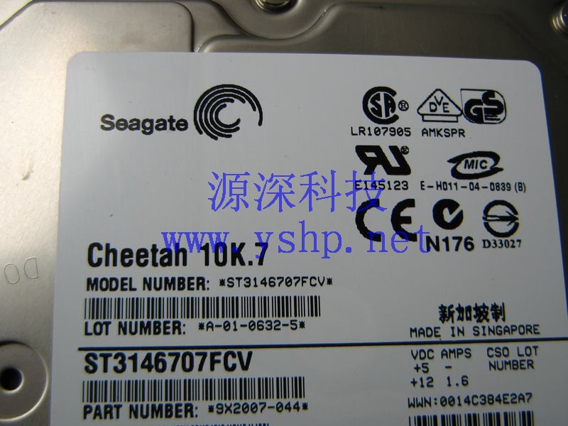 上海源深科技 Shanghai   EMC  original  CX300 146G FC 光纤  Hard disk   10K.7 ST3146707FCV 005048632 A04 高清图片