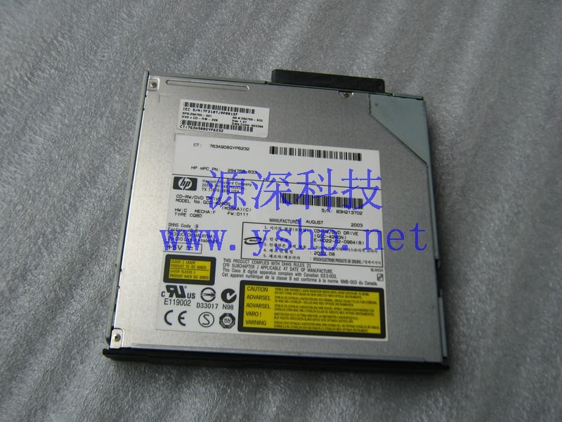 上海源深科技 Shanghai   HP  original   Server 康宝 Optical Drive CDRW DVD-ROM 294766-633 GCC-424ON 294765-001 高清图片