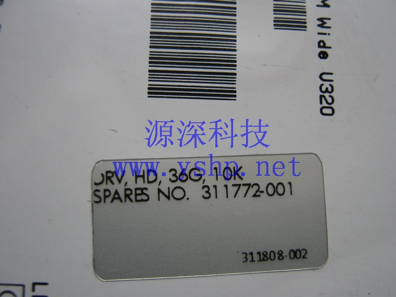 上海源深科技 Shanghai   HP  original  XW4000  Workstation   36G 68 pin  SCSI Hard disk   311772-001 303295-001 高清图片