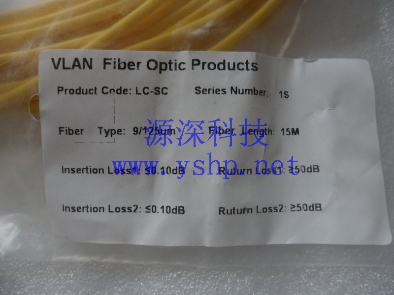 上海源深科技 Shanghai    NEW  维蓝 Vlan LC-SC 15M 9/125um 光纤线 高清图片