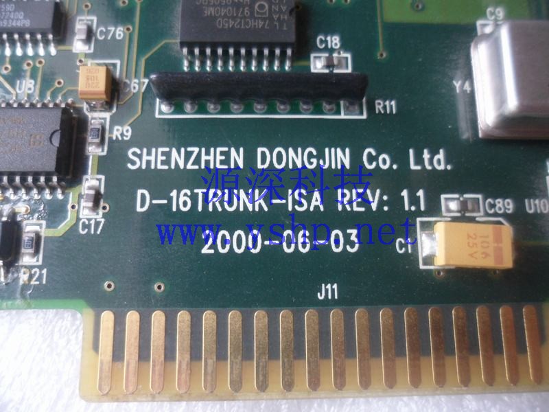 上海源深科技 Shanghai   Industrial computer 东进  original ISA语音卡 D-16TRUNK-ISA REV1.1 高清图片