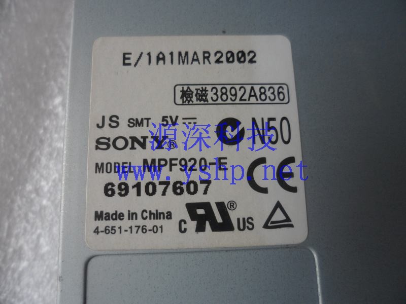 上海源深科技 Shanghai    IEI  Industrial computer  original  Floppy drive Sony 索尼 MPF920-E 高清图片