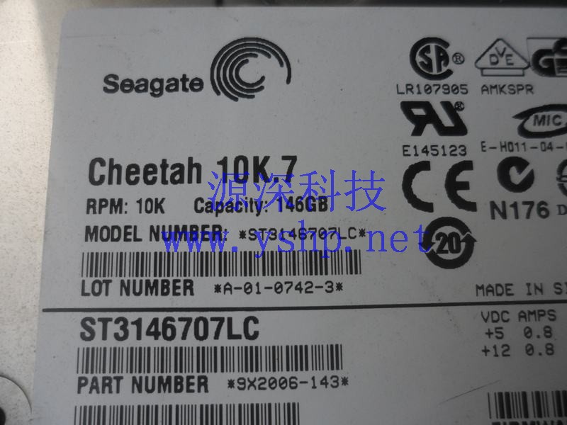 上海源深科技 Shanghai   DELL 146G 10K.7 SCSI  Hard disk   ST3146707LC GC828 高清图片