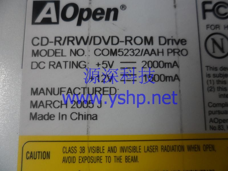 上海源深科技 Shanghai   SUN  original  JAVA W1100Z  Workstation  DVD刻录Optical Drive 370-6789-04 COM5232AAH 高清图片