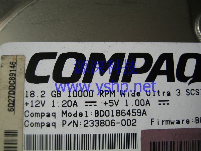 上海源深科技 Shanghai   HP  original   Server 18.2G SCSI Hard disk   233806-002 高清图片